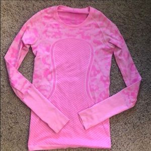 Hot Pink Lululemon Long-Sleeve Shirt Sz 4